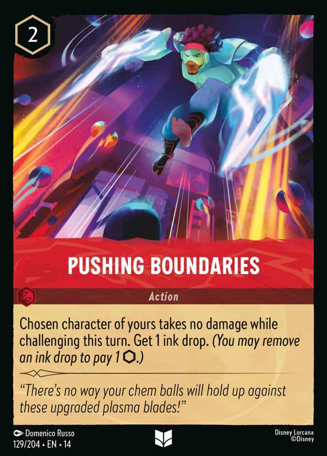 English Disney Lorcana Hyperia City card 129/204 — Pushing Boundaries - Non-Foil 129/204