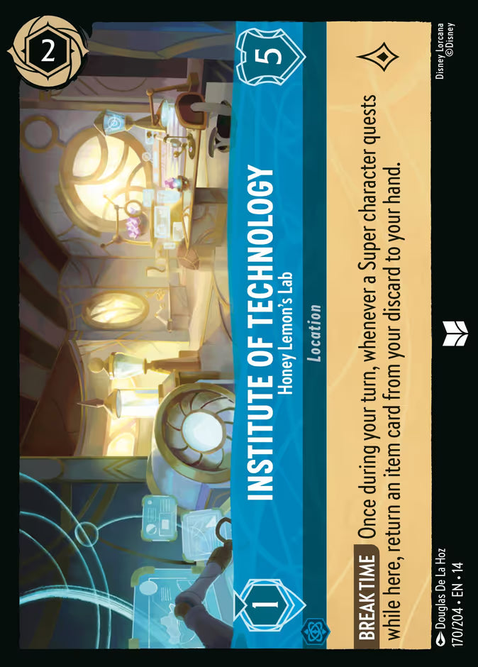 English Disney Lorcana Hyperia City card 170/204 — Institute of Technology - Honey Lemon's Lab - Foil 170/204
