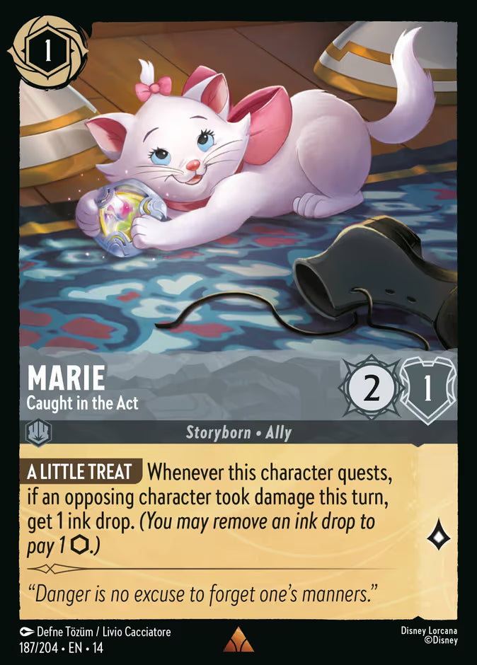 English Disney Lorcana Hyperia City card 187/204 — Marie - Caught in the Act - Foil 187/204