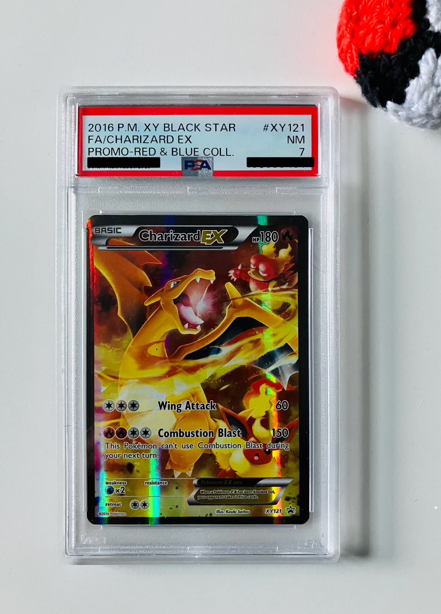PSA 7 Charizard Ex #XY121 Pokemon 2016 Black Star Promo