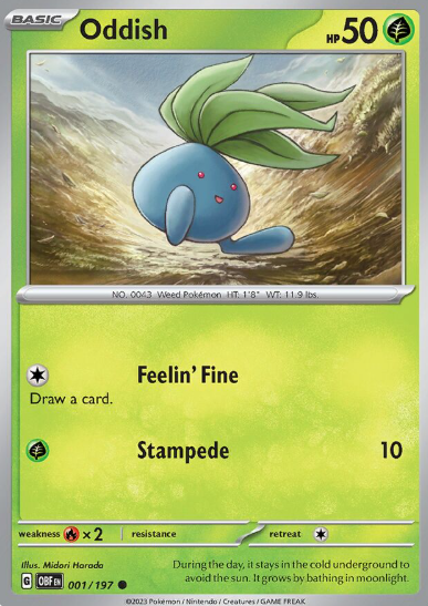 #001 Oddish Obsidian Flames
