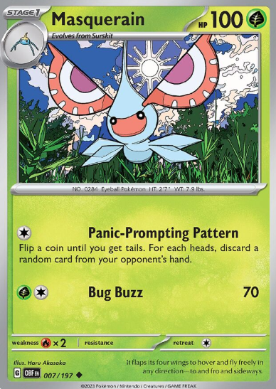 #007 Masquerain Obsidian Flames