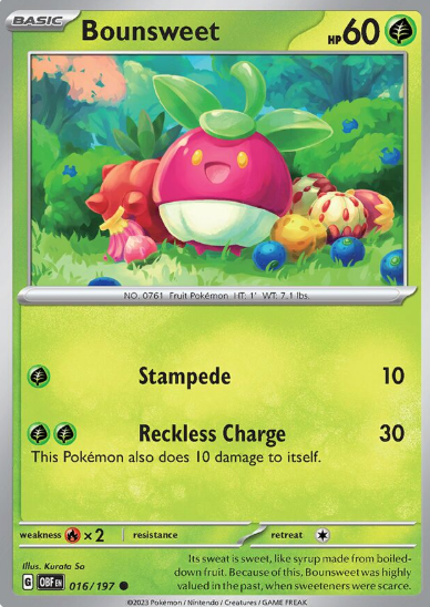 #016 Bounsweet Obsidian Flames