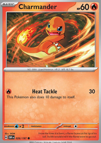 #026 Charmander Obsidian Flames
