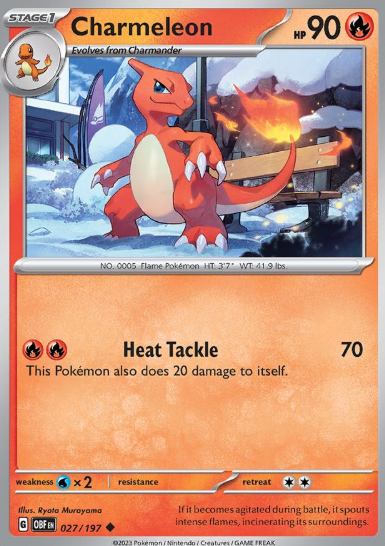#027 Charmeleon Obsidian Flames
