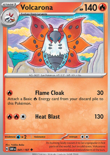 #041 Volcarona Obsidian Flames