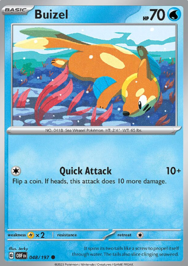 #048 Buizel Obsidian Flames