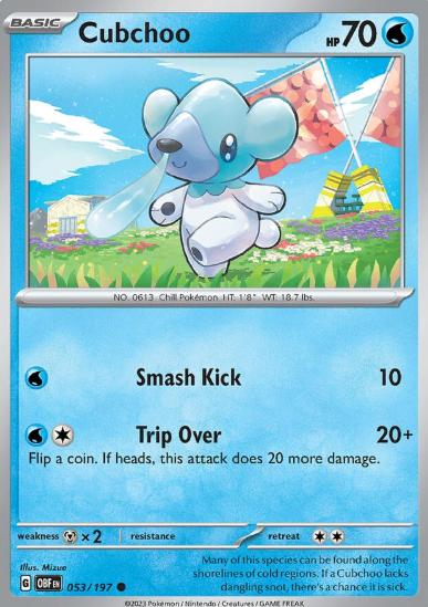 #053 Cubchoo Obsidian Flames