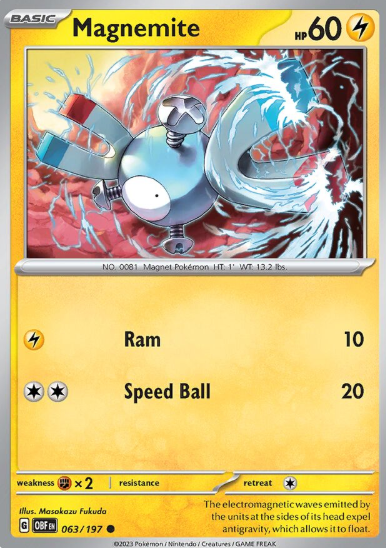 #063 Magnemite Obsidian Flames
