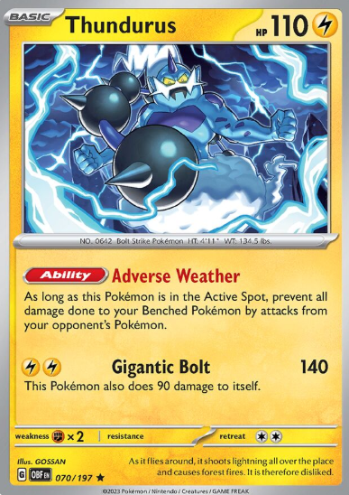 #070 Thundurus Obsidian Flames