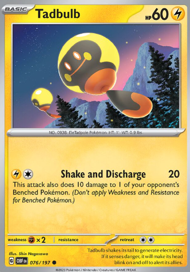 #076 Tadbulb Obsidian Flames