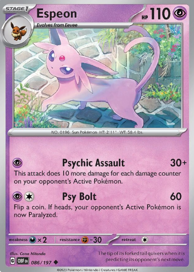 #086 Espeon Obsidian Flames