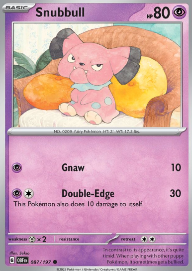 #087 Snubbull Obsidian Flames