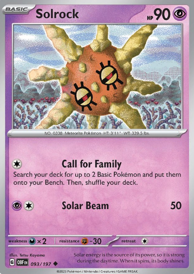 #093 Solrock Obsidian Flames