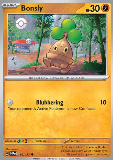 #110 Bonsly Obsidian Flames