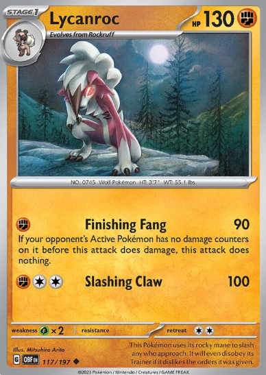 #117 Lycanroc Obsidian Flames