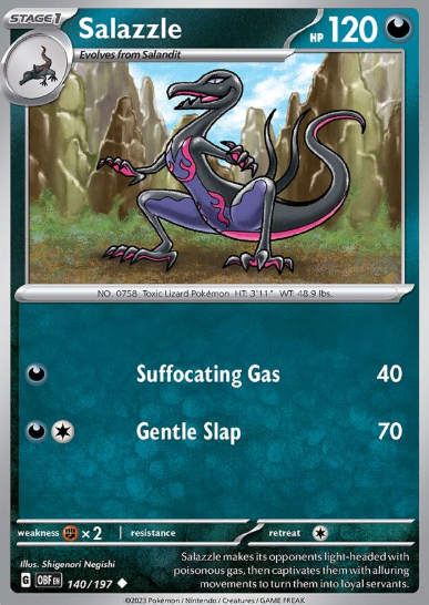 #140 Salazzle Obsidian Flames