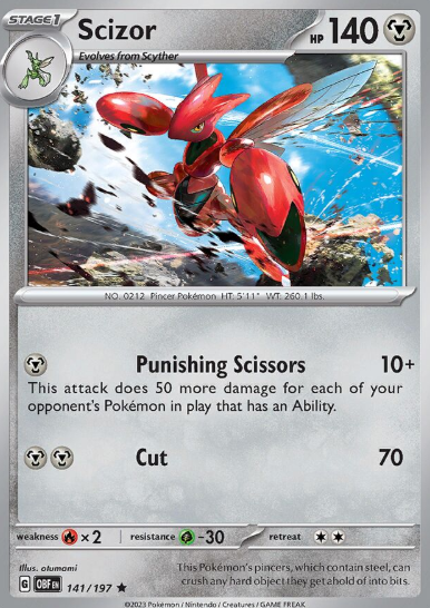 #141 Scizor Obsidian Flames