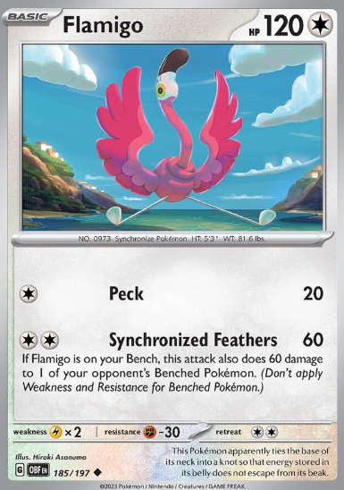 #185 Flamigo Obsidian Flames