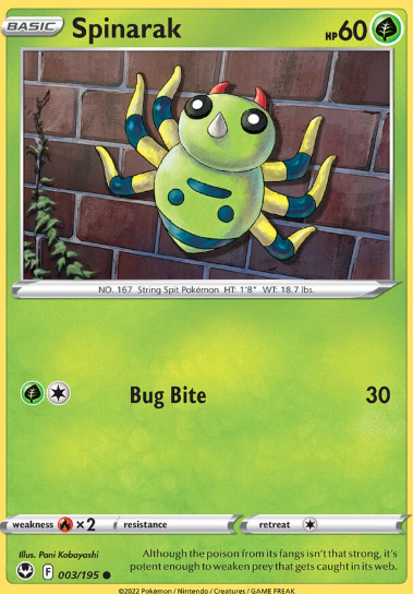 #003 Spinarak  Silver Tempest