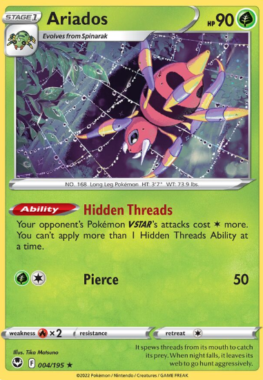 #004 Ariados  Silver Tempest