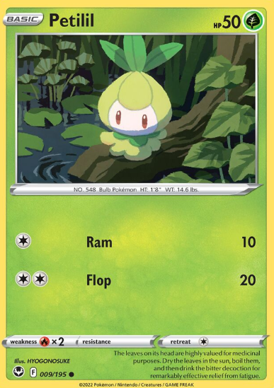 #009 Petilil  Silver Tempest