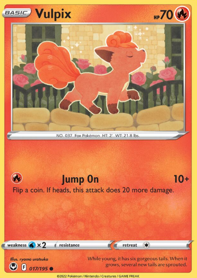 #017 Vulpix  Silver Tempest