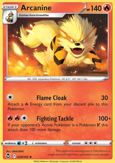 #020 Arcanine  Silver Tempest