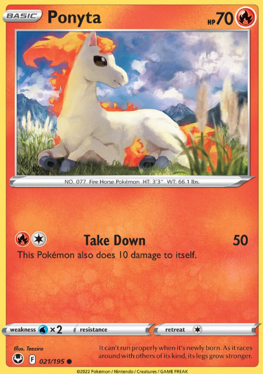 #021 Ponyta  Silver Tempest