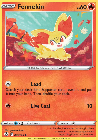 #025 Fennekin  Silver Tempest