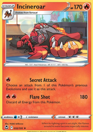 #032 Incineroar Silver Tempest