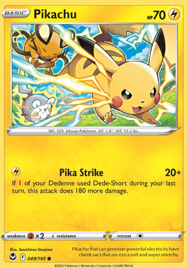 #049 Pikachu Silver Tempest
