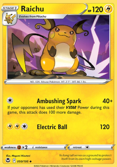 #050 Raichu Silver Tempest