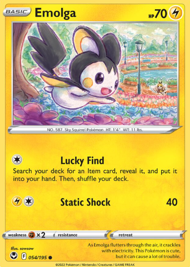 #054 Emolga Silver Tempest