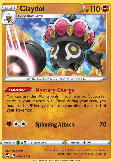 #094 Claydol Silver Tempest