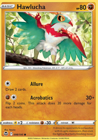 #098 Hawlucha Silver Tempest