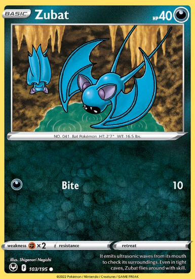 #103 Zubat Silver Tempest