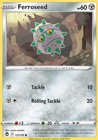 #121 Ferroseed Silver Tempest