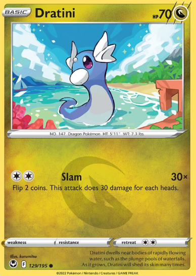 #129 Dratini Silver Tempest