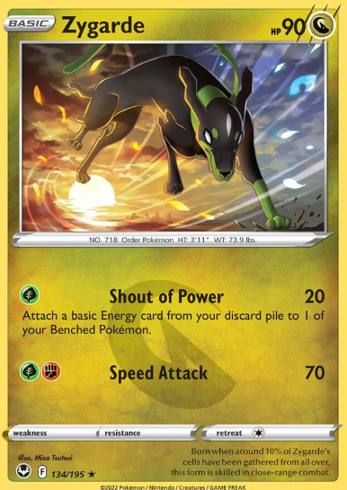 #134 Zygarde  Silver Tempest