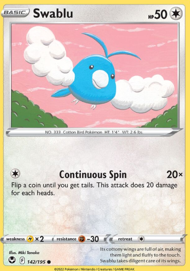 #142 Swablu Silver Tempest