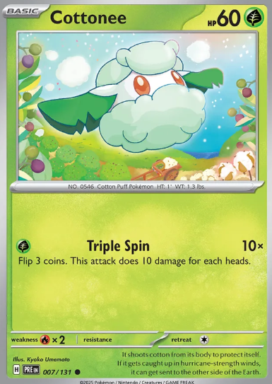 #007 Cottonee Prismatic Evolutions