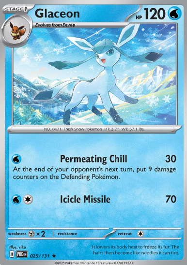 #025 Glaceon Prismatic Evolutions