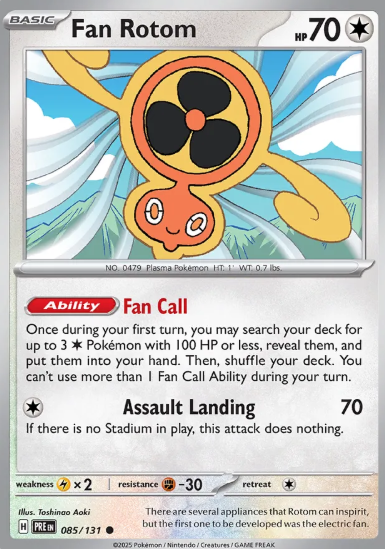 #085 Fan Rotom Prismatic Evolutions