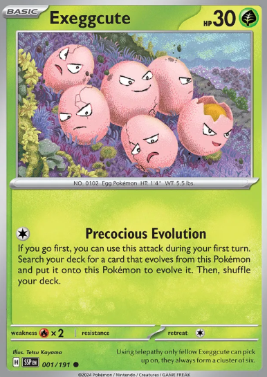 #001 Exeggcute Surging Sparks