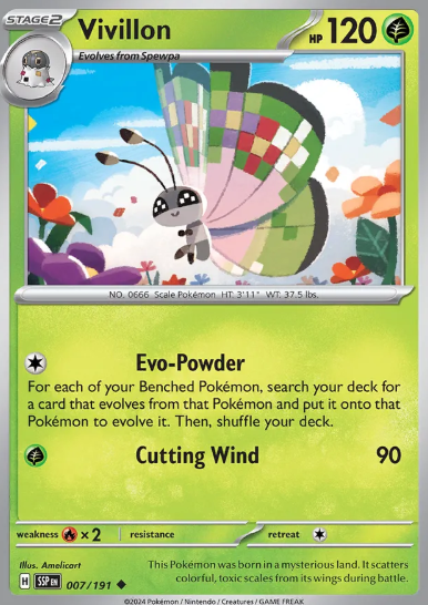 #007 Vivillon Surging Sparks