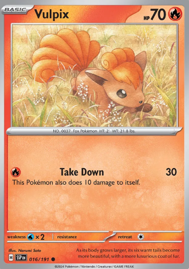 #016 Vulpix Surging Sparks