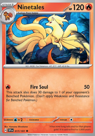 #017 Ninetales Surging Sparks