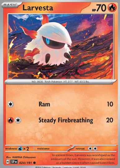 #024 Larvesta Surging Sparks