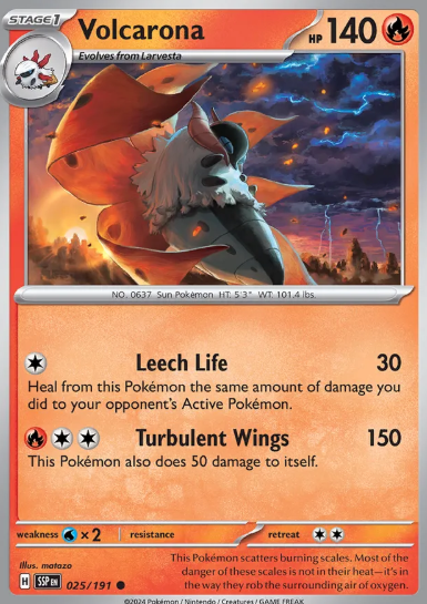 #025 Volcarona  Surging Sparks